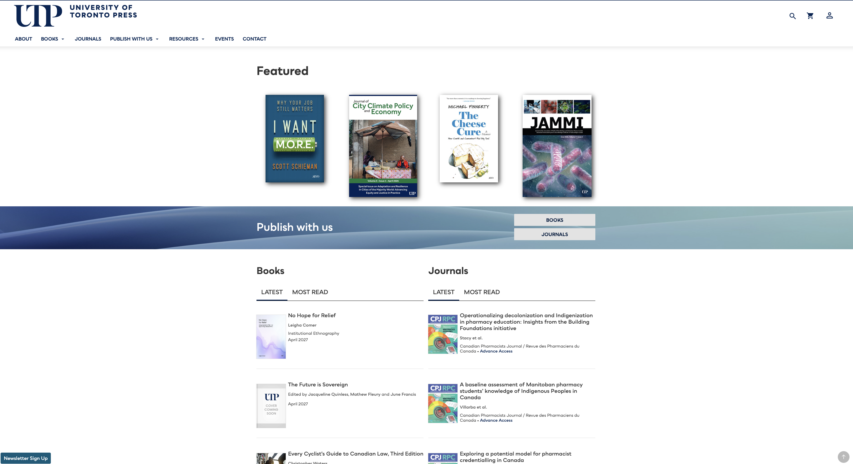 University of Toronto Press redesign